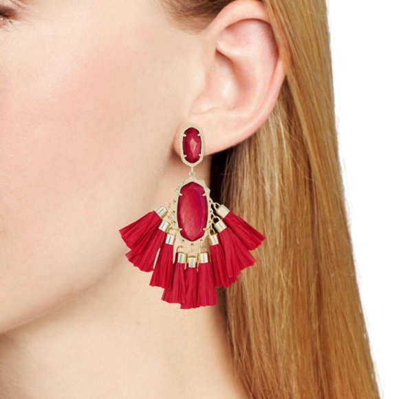 Kendra Scott Kristen Red Mother of Pearl - Picture 2 of 2